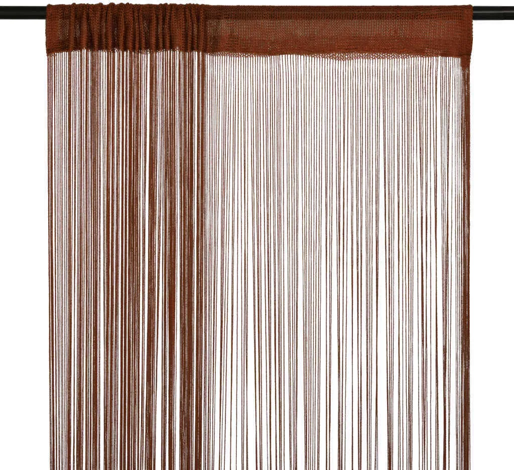 Offerta Set 2 Tende a Filo 100x250 Marrone | Spazi Divisi Facile