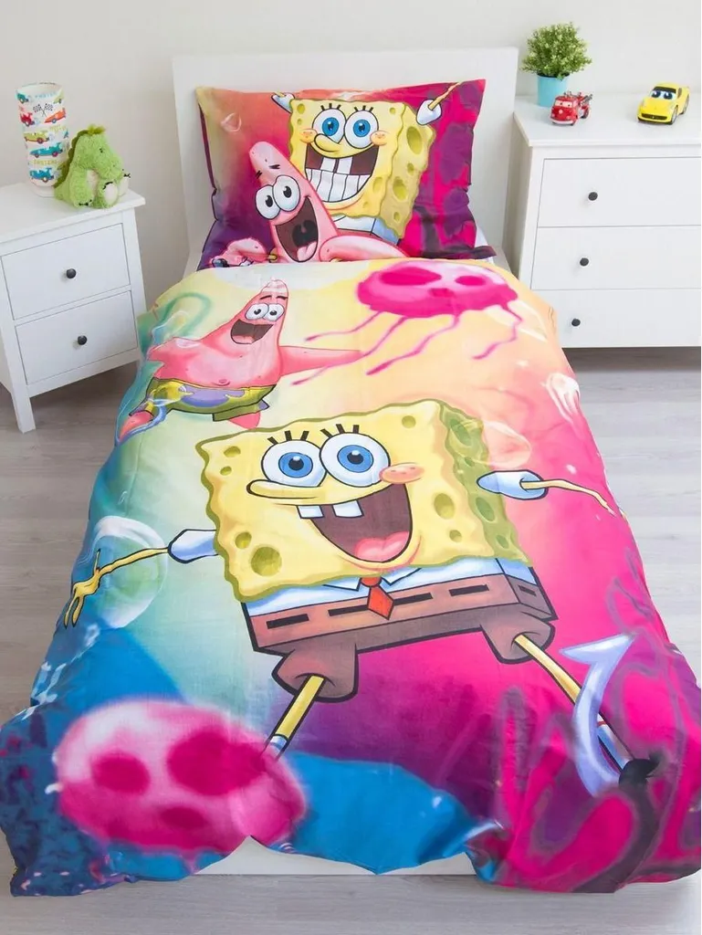 Parure de Lit SpongeBob AG510 : Adieu les Nuits Difficiles en Lit Simple - 3