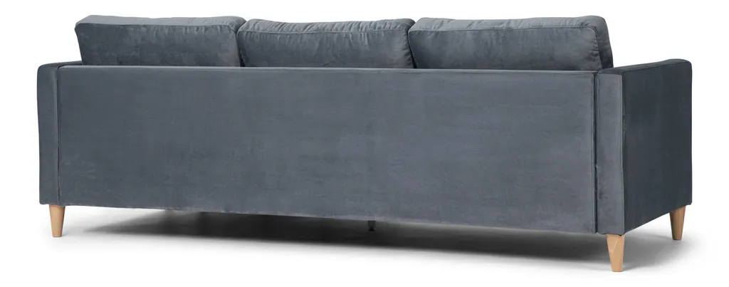 Canapé velours modulable gris Marino BA3 pour petit espace - 5