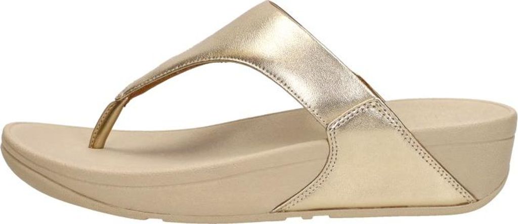 FitFlop Lulu leather toepost  Teenslippers - goudkleur - Produktbild 