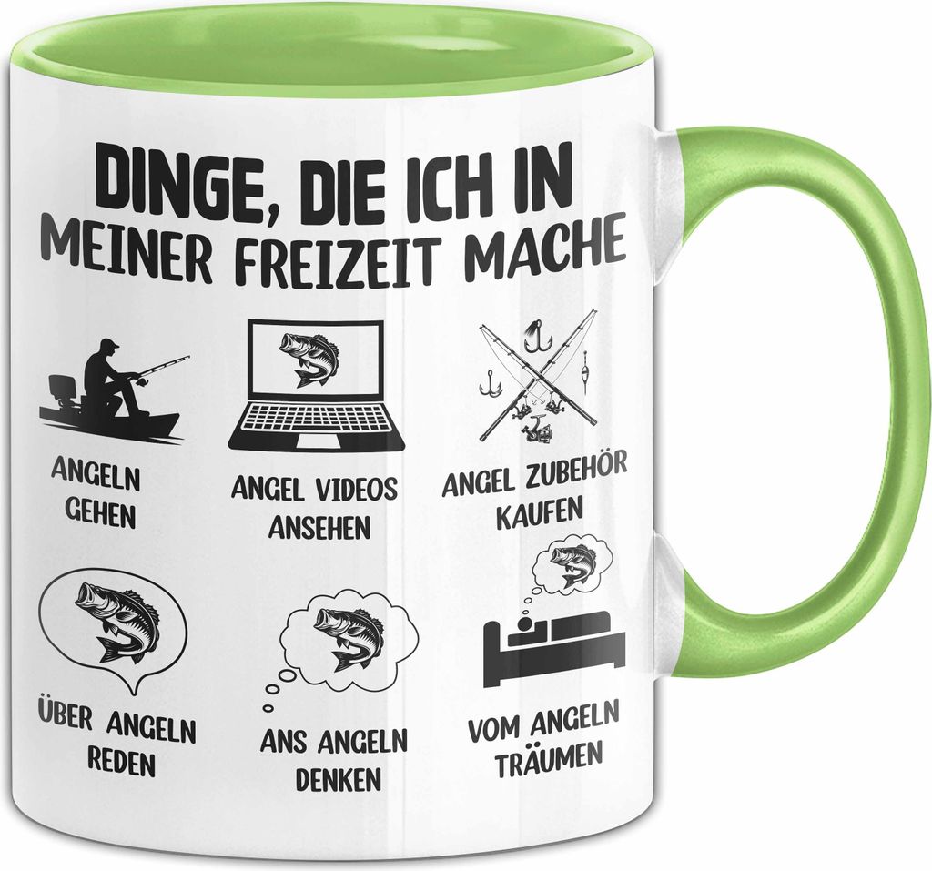 Dinge Die Ich In Meiner Freizeit Mache Angeln Tasse Produktbild 