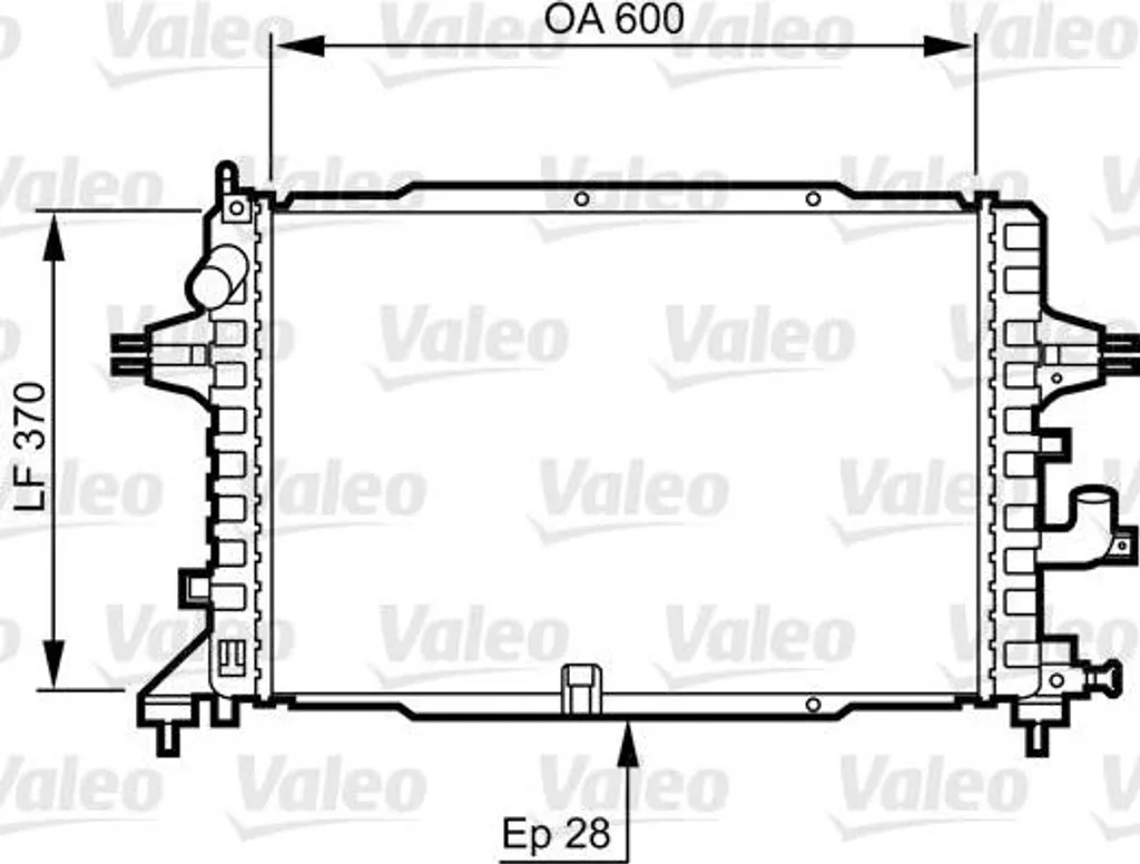 Radiateur Moteur pour Astra H et Zafira, Remplacement OE Valeo 734380