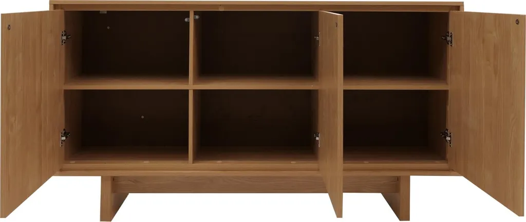 Sideboard Highboard Orme Naturel - Solution Rangement 3 Portes 160cm