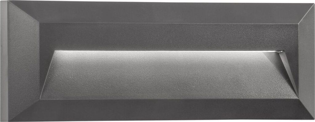 Nova Luce PULSAR LED Wandleuchte Grau 2W IP54 Warmweiss 23x3x8cm 811502