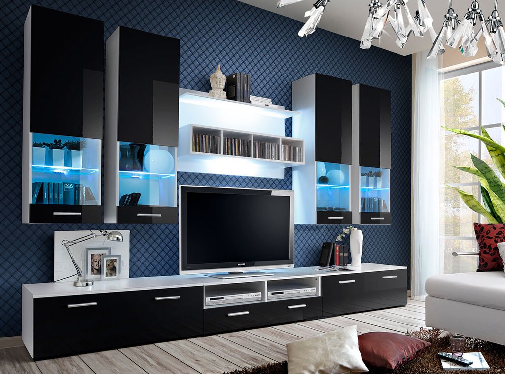 Wohnwand Anbauwand Wohnzimmer Schrankwand DORADE mit Produktbild 