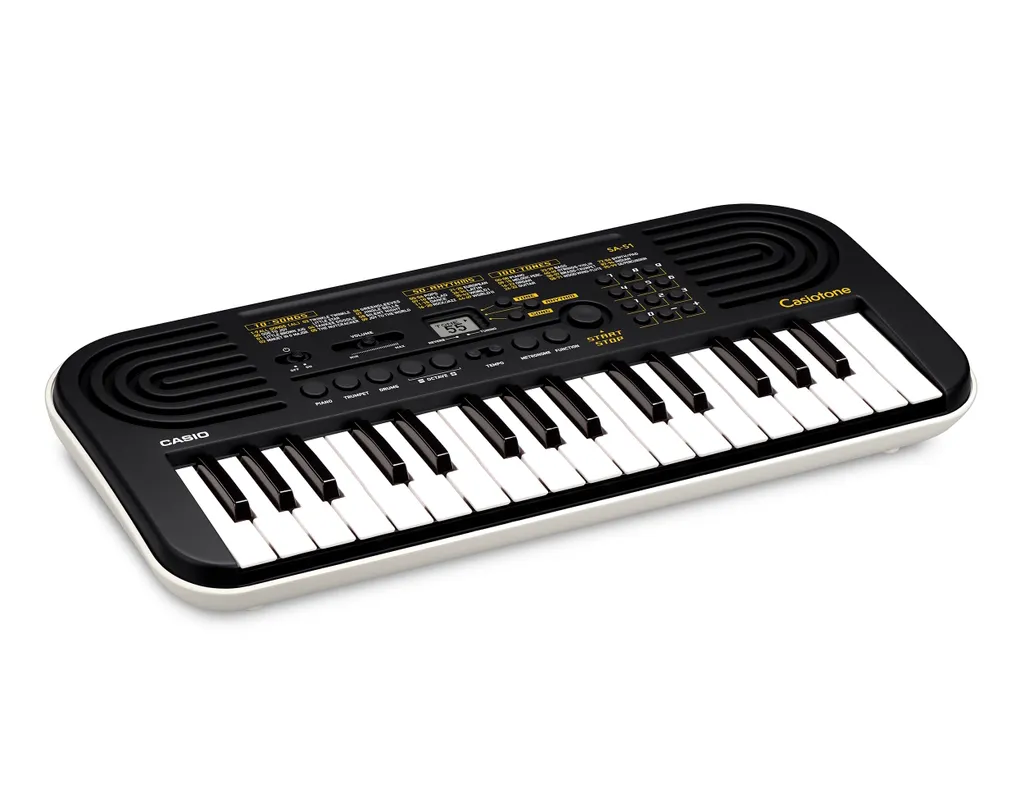 Casio SA-51 Mini Clavier Noir avec 100 sons et écran LCD pour enfant