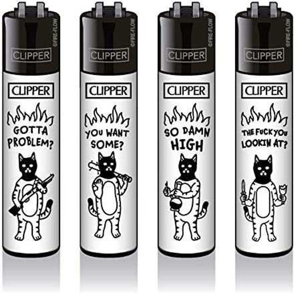 Clipper Feuerzeuge 4er Set: FFX Trouble CATZ Produktbild 