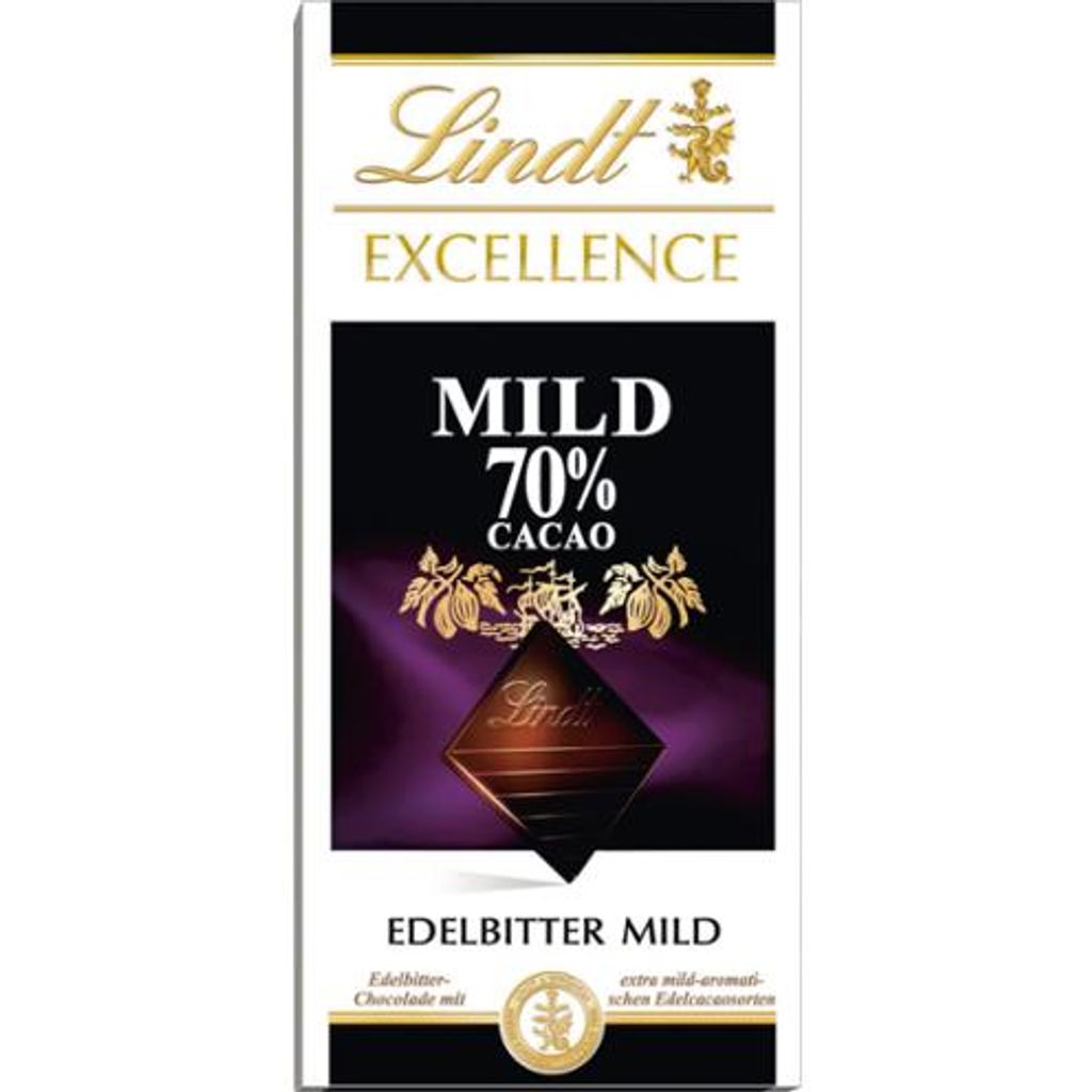 Lindt Excellence Mild 70% Cacao Edelbitter Tafel 100g