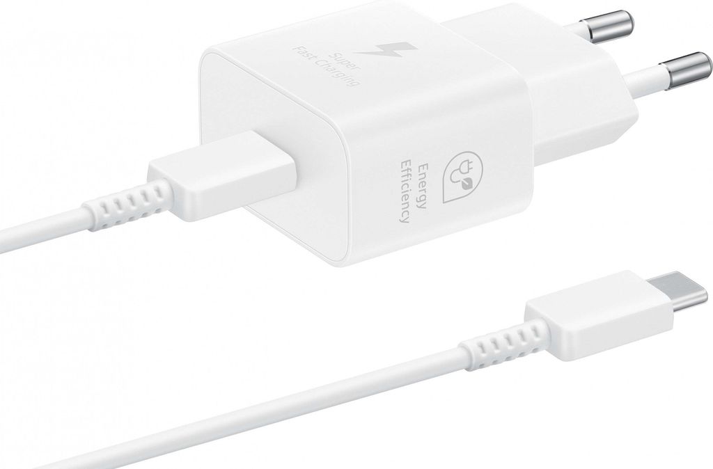 Samsung Galaxy Power Adapter USB Type C 25W 1m White Produktbild 