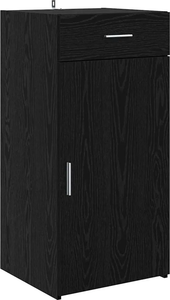 Credenza Rovere Nero 93 cm Altezza | Madia Moderna Ingresso e Cucina