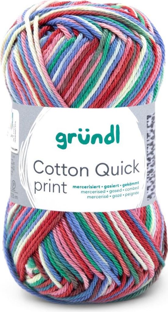Gründl Baumwolle quick print,50g/125m,100% Baumwolle,Farbverlauf 188
