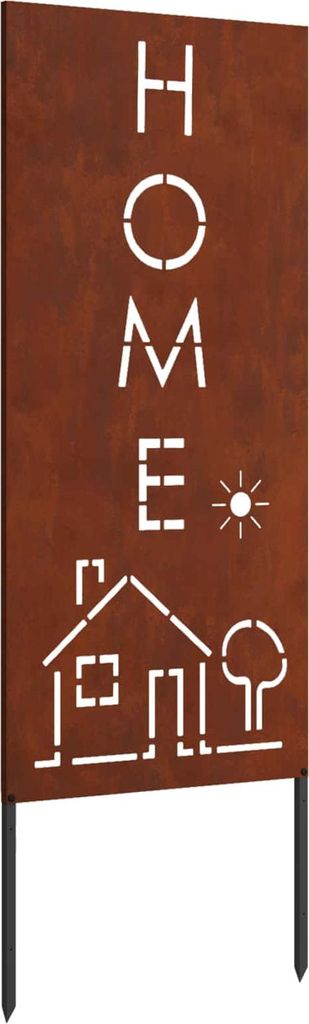 Garten Sichtschutz-Leinwand Rostig 50 x 140 cm Wetterfeststahl