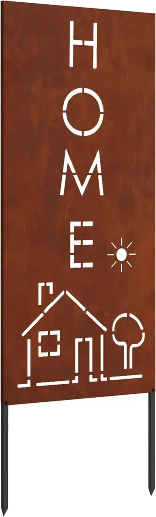 Schermo privacy da giardino in tela Rusty 50 x 140 cm Acciaio resistente alle intemperie