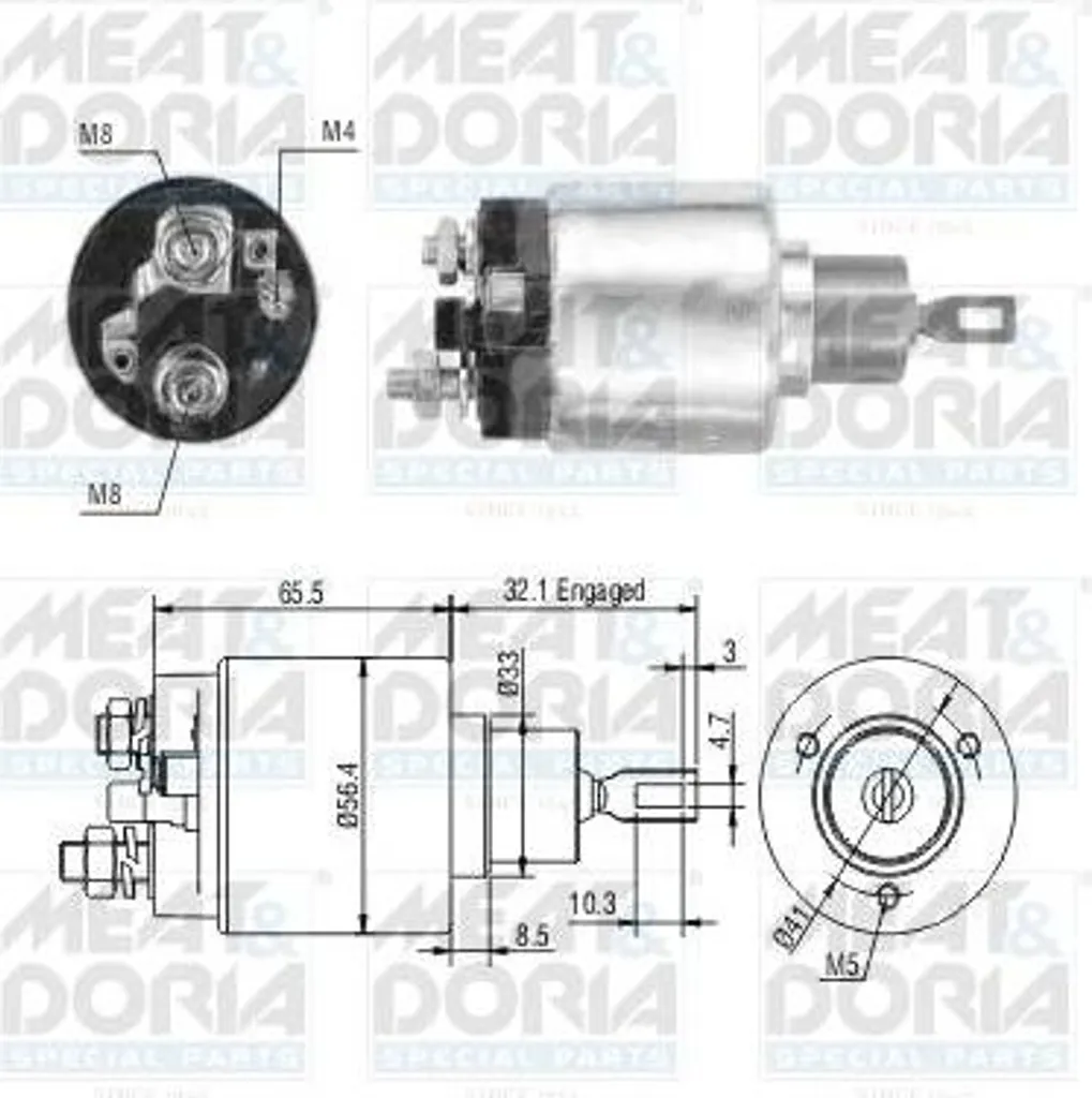 Solénoïde MEAT & DORIA 46244 pour Démarreur OE 0011522010 Mercedes SL