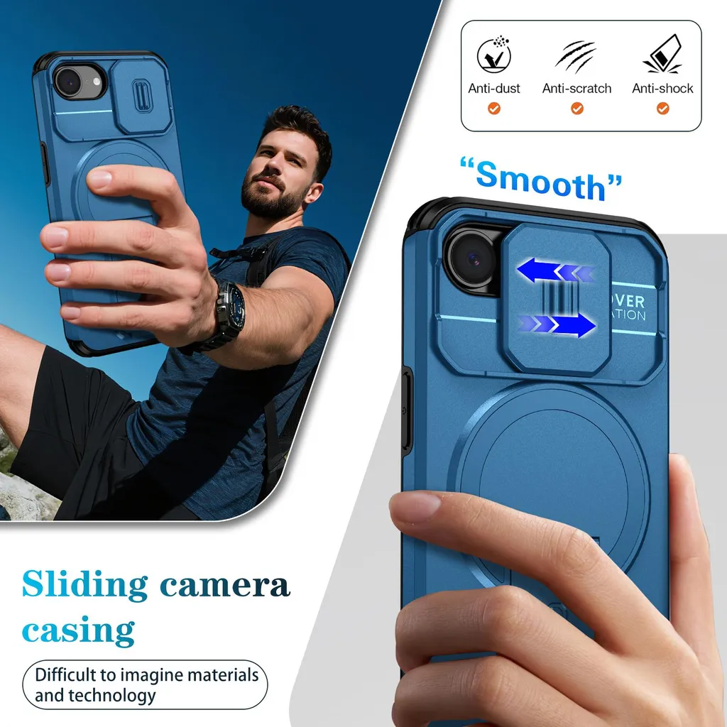 Custodia iPhone 16e Blu Anti-Urto: Protezione Bambini e Cadute - 4