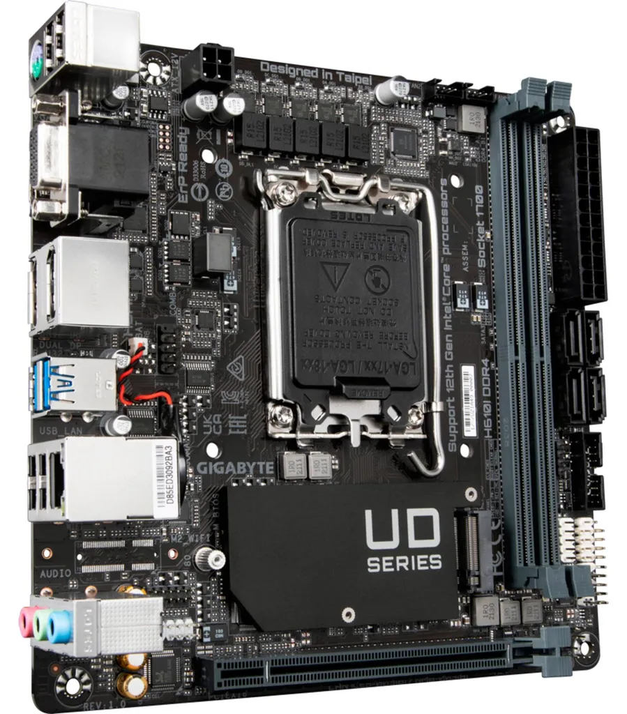 Carte mère Mini-ITX Intel H610 GIGABYTE H610I DDR4 pour PC compact