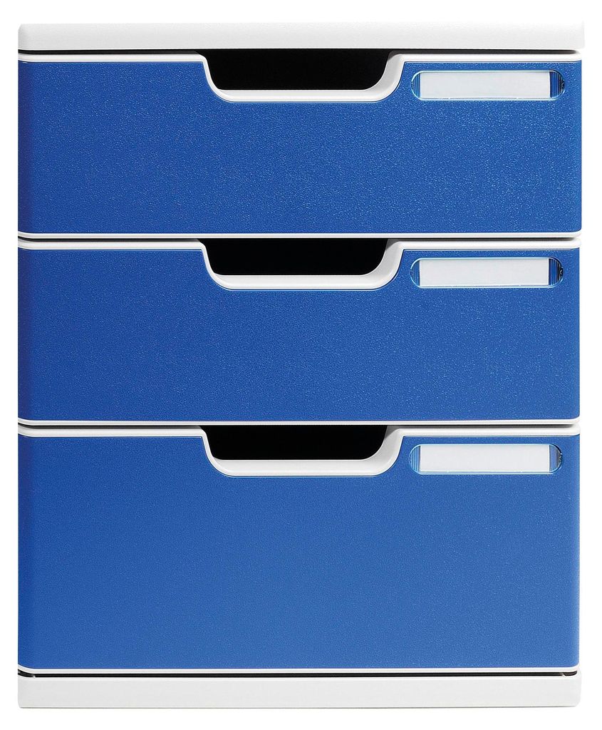 Schubladenbox Modulo 301041D lichtgrau/steingrau 5 Schubladen geschlossen 9002493023918 Exacompta