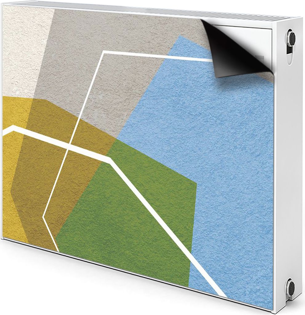 Magnet Heizkörper Heizkörper-Abdeckung Heizkörperabdeckung 110x60 cm - Geometrische Figuren