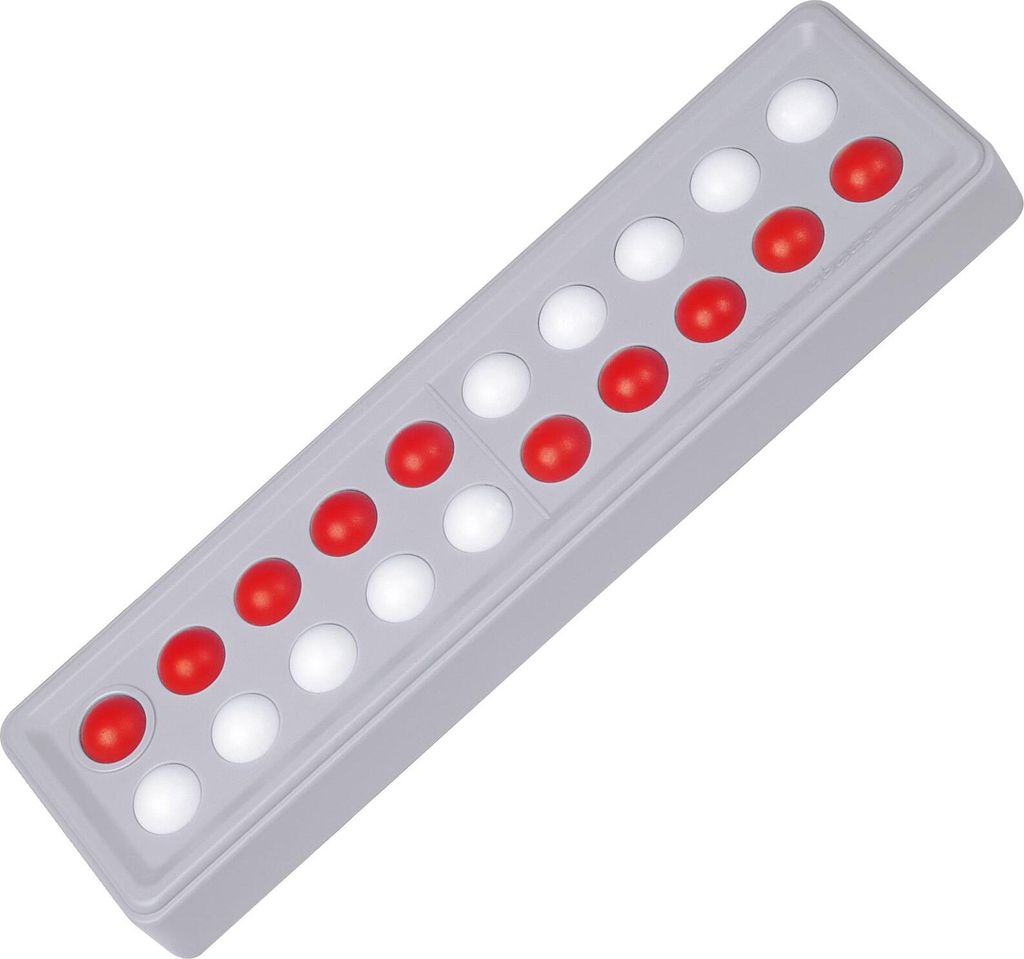 SCHUBI Abaco 20. Modell B 5/5 Kugeln versetzt (rot/weiß)