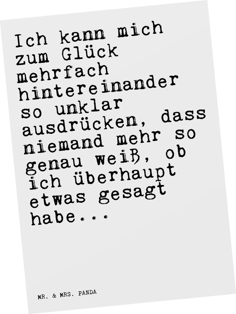 Mr. & Mrs. Panda Postkarte Ich kann mich zum... - Weiß - Geschenk, Ansichtskarten, Grußkarte, Kollegin, Arbeit, Büro, Sprüche, Postkarten, best...