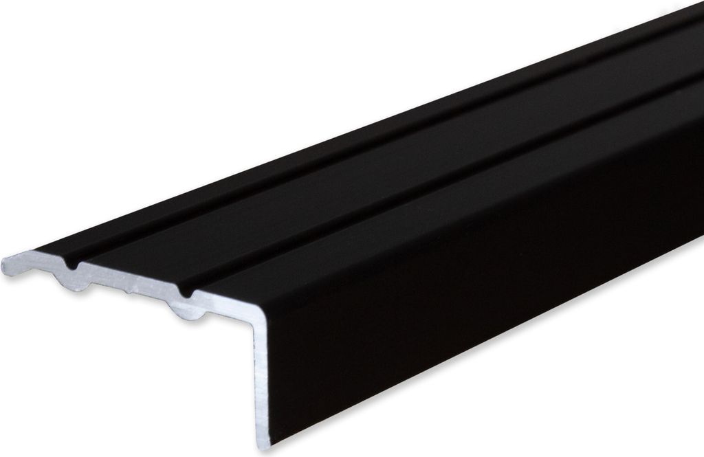 PROVISTON | Winkelprofil | Aluminium eloxiert | Bronze Dunkel | Breite 24.5 mm | Höhe 10 mm | Länge 1000 mm | Selbstklebend | Treppenkantenprofil...