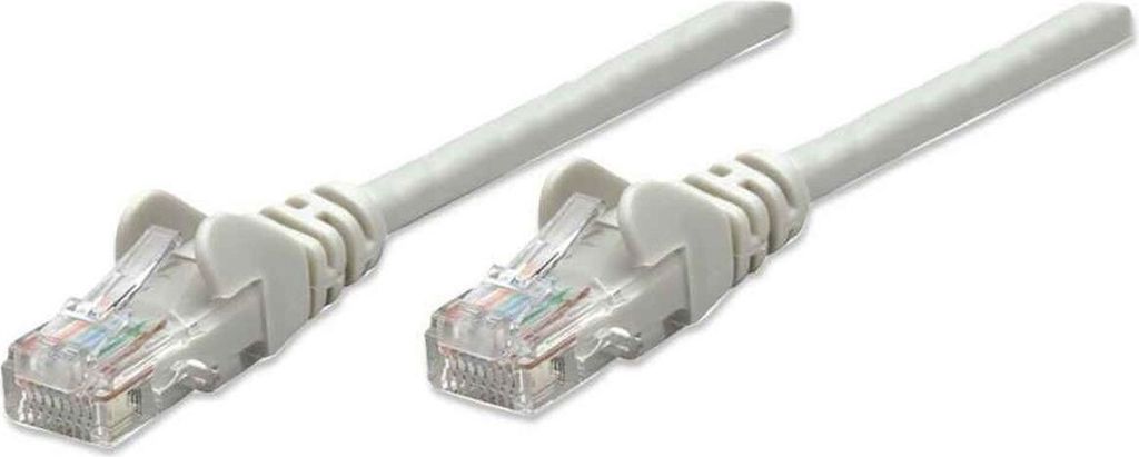INTELLINET Patchkabel RJ45 U/UTP Cat5e 2.0m Hebelschutz grau
