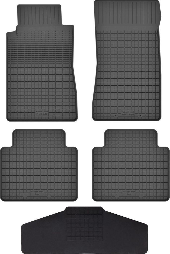 Gummi Fußmatten Set Für: Mercedes Sl R107 (1971-1989) Gummimatten Schwarz