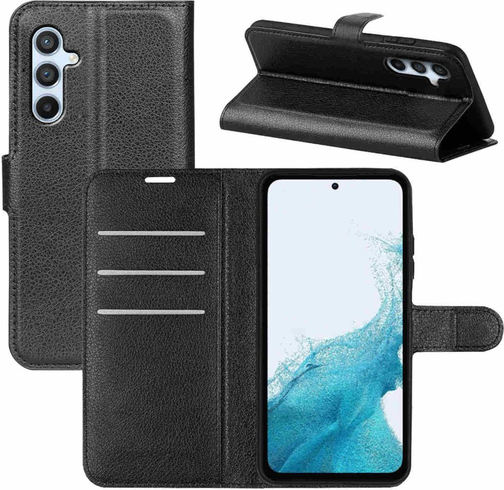 Für Samsung Galaxy A54 5G Handy Tasche Schwarz Etui Produktbild 