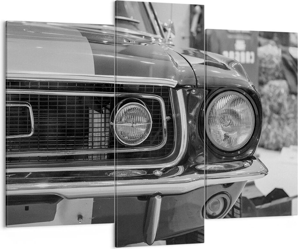 Bild auf Leinwand - Leinwandbild - 3 Teile - Ford Mustang Mach - 130x100cm - Wand Bild - Wanddeko - Wandbilder - Leinwanddruck - Bilder - Wanddekor...