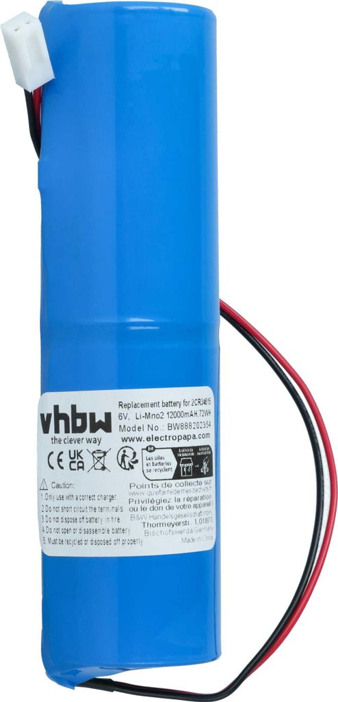vhbw Batterie kompatibel mit Jablotron JA-180A, JA-80A Produktbild 
