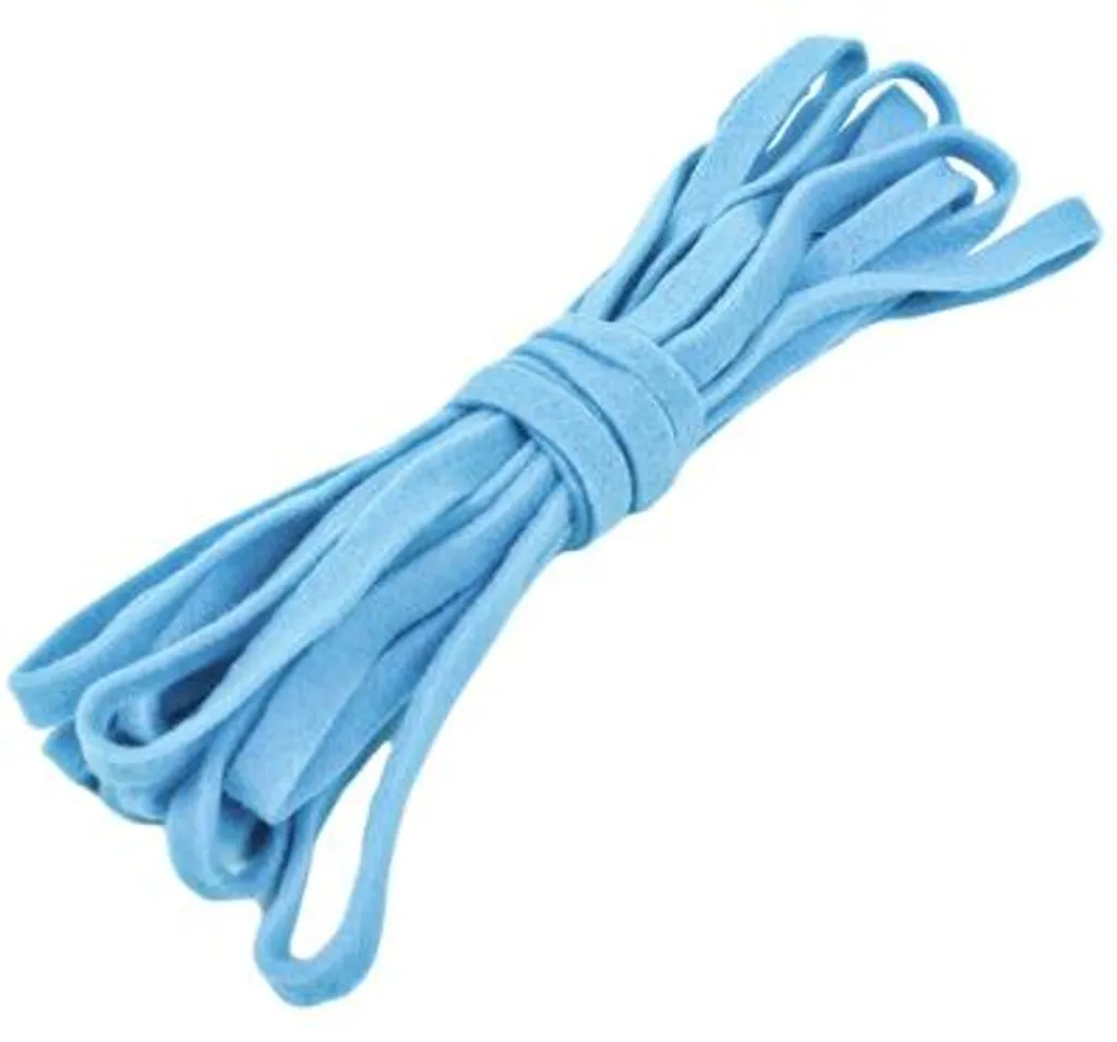 Ruban feutre 15mm bleu clair anti-effilochage - Laine feutrée 10 m