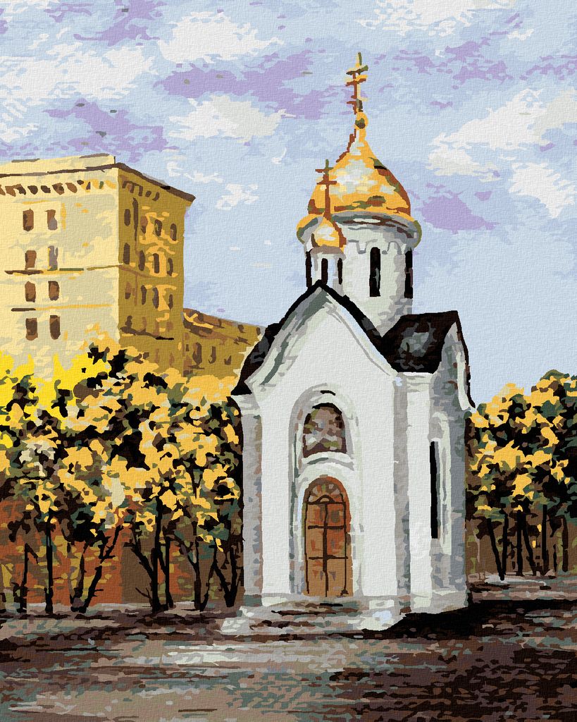 Zuty - Malen nach Zahlen - RUSSISCHE KAPELLE, 40x50 cm, ohne Keilrahmen