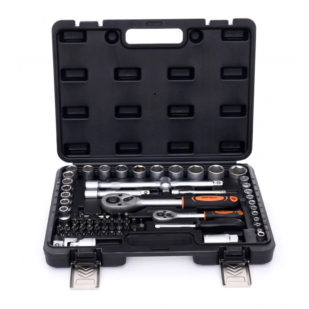 Kraft&Dele KD10833 Coffret de Clés à Cliquet 72 Pièces en Acier Chrome