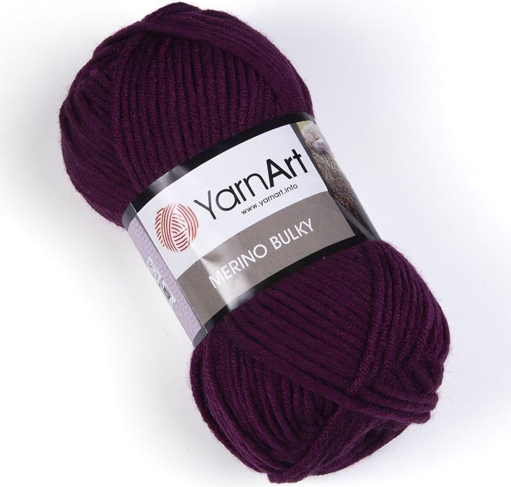 YarnArt Merino Bulky Wolle, Lila, 100m/100g, für warme Produktbild 