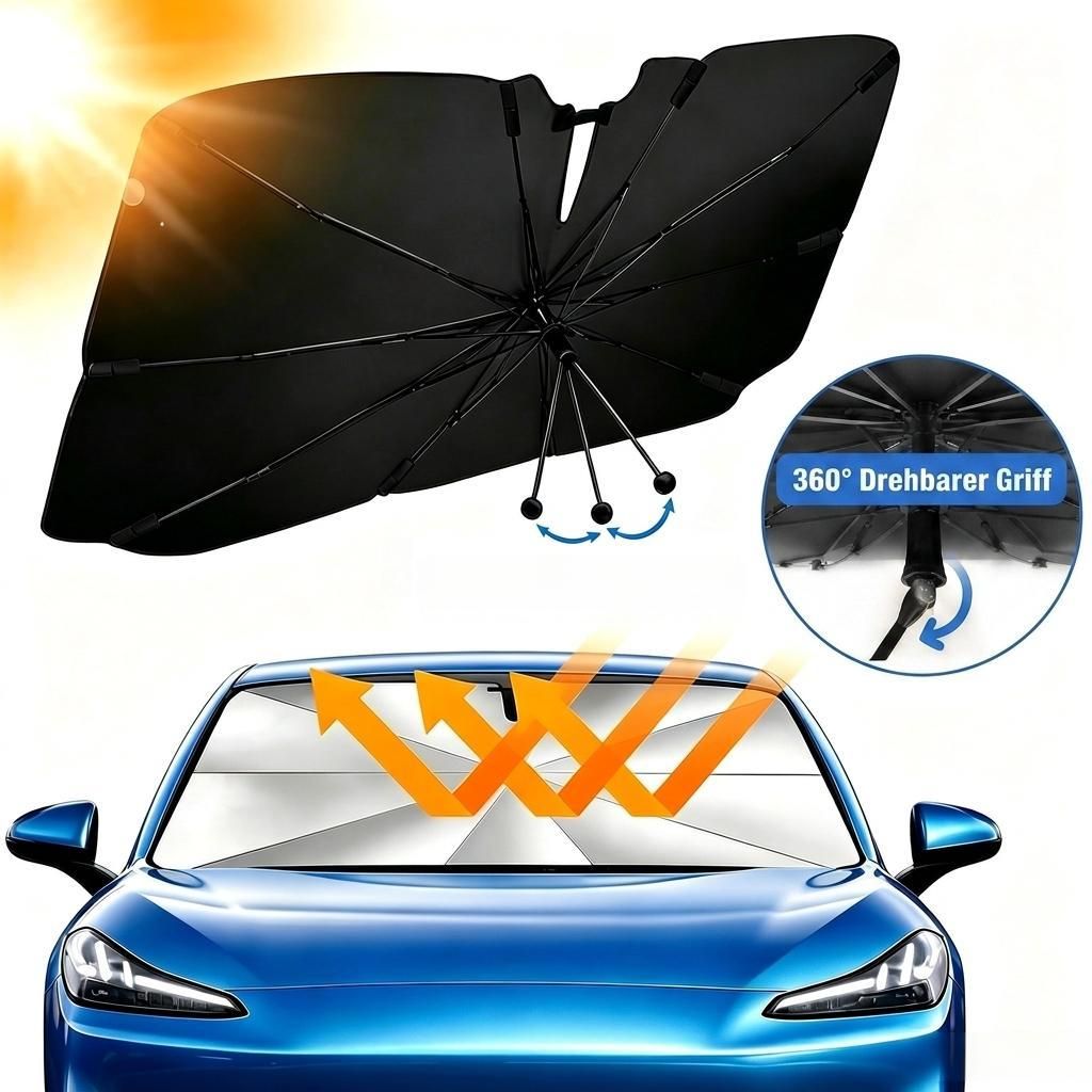Auto Sonnenschutz Frontscheibe, 360°Drehbar, Sonnenschutz Produktbild 