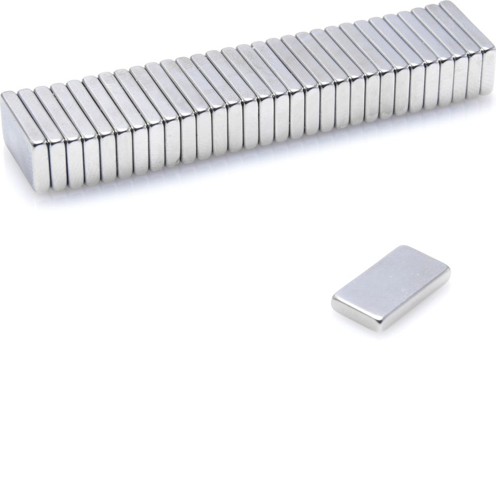 Neodym Magnete 13 x 7 x 2 mm N38 Quader Case - 10 Stück, Extrem stark, Magnettafeln, Kühlschränke, Whiteboards, DIY