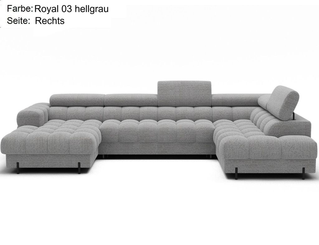 Wohnlandschaft in U-Form XXL Falco Sofa mit Bettkasten und Produktbild 
