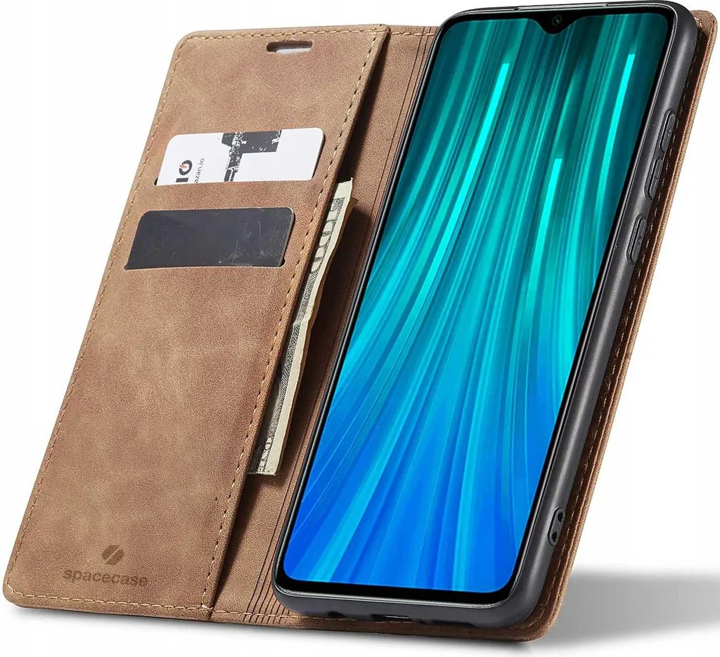 Cover a Libro Xiaomi Mi Note 8 Pro Bronzo - SPACECASE Wallet Business