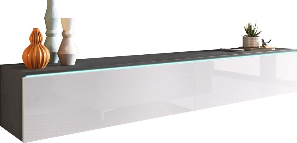 MINIO TV Lowboard DONNA 180 cm -  Schrank mit 2 Klappen Produktbild 