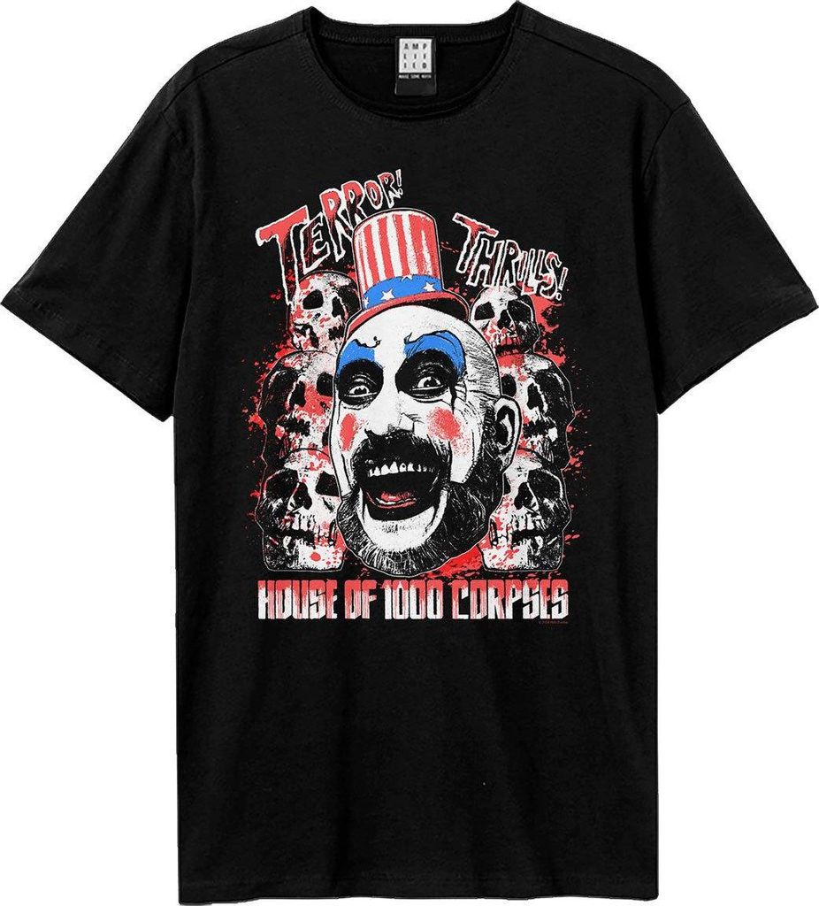 Amplified - "House Of 1000 Corpses Terror Thrills" T-Shirt für Herren/Damen Uni GD1905 (XXL) (Schwarz)