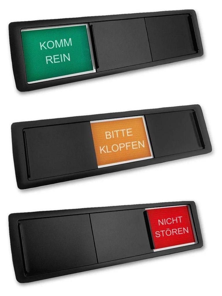 CombiCraft Schiebeschild 'Komm rein/Bitte Produktbild 