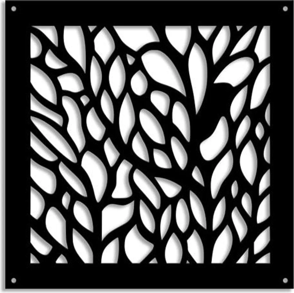 CODIUM - Pannello in PVC traforato - Parasole 73x73 cm nero