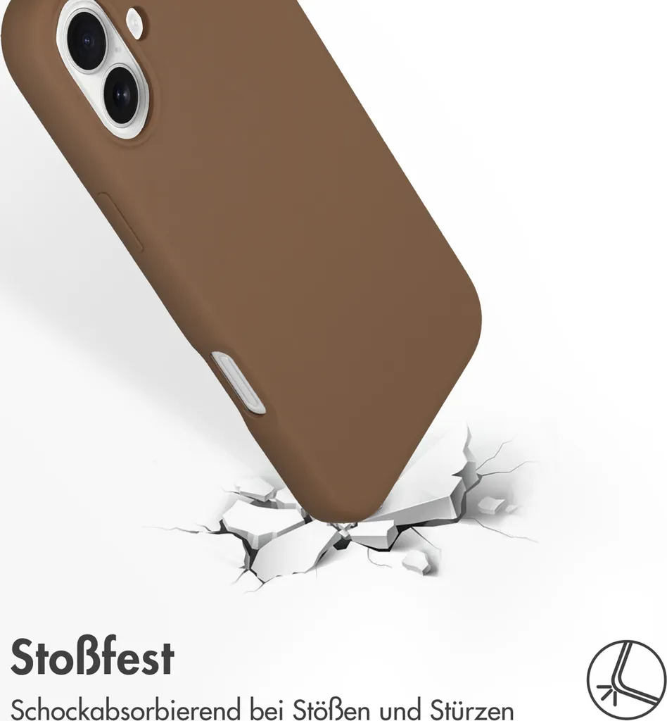 Recensione Cover Accezz Silicone MagSafe iPhone 16 Plus Marrone - 4