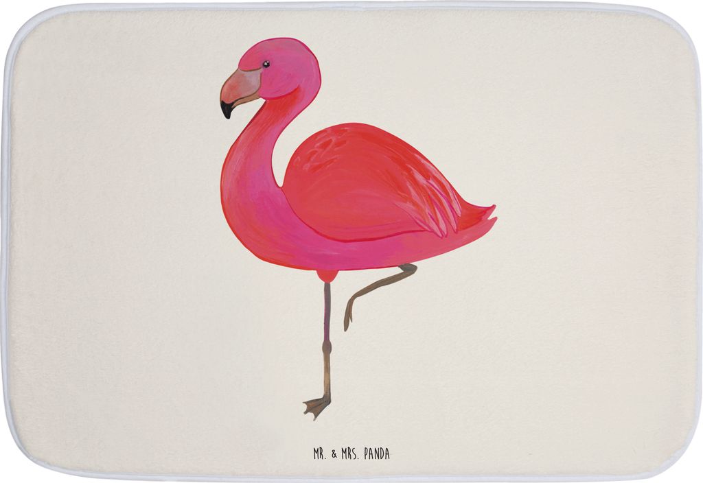 Mr. & Mrs. Panda Badezimmer Matte Flamingo Classic - Weiß - Geschenk, Bad Fußmatte, Ich, Duschvorleger, Badematte, Badteppich, glücklich, Stolz,...