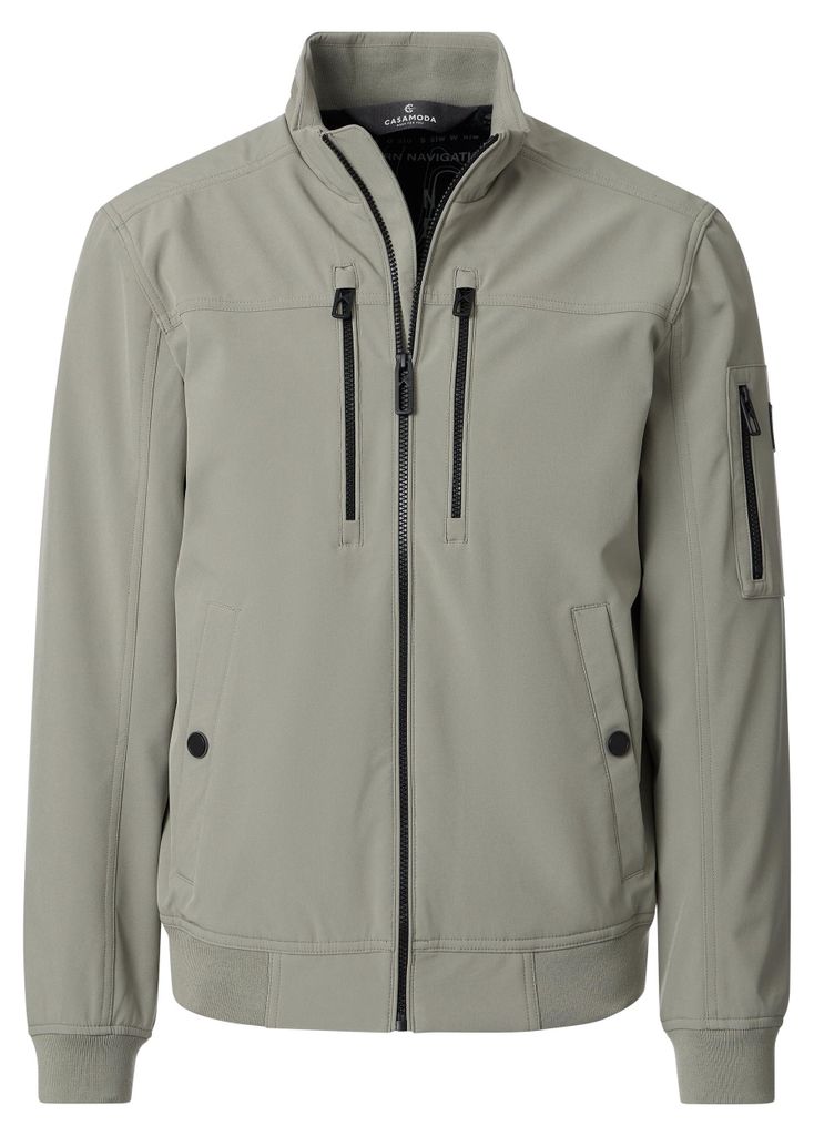 CASAMODA Herren Outdoor-Softshell-Blouson Zipper Hellgrün XXL