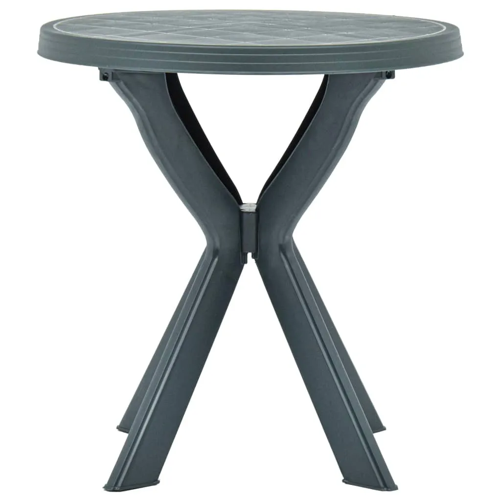 Tavolo da Bistrot vidaXL Verde Ø70 cm in Plastica per Esterno