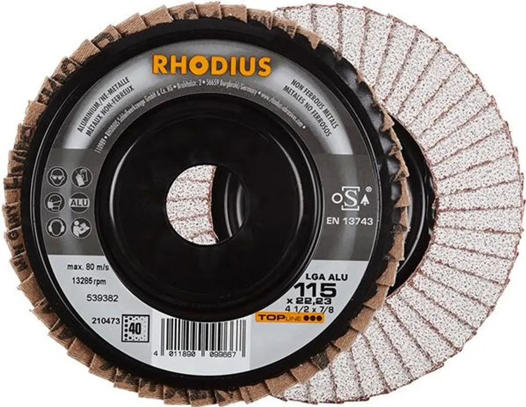 Scopri il Rhodius 210473 LGA ALU 115mm - Addio Dischi Impastati