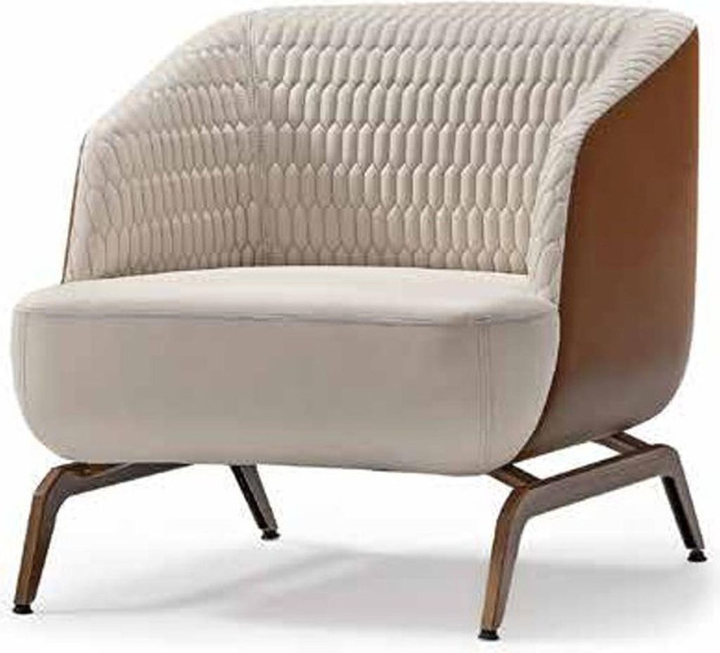 Schwarz-Weiße Couchgarnitur Luxuruiöse 2x Dreisitzer Ledersessel 3tlg