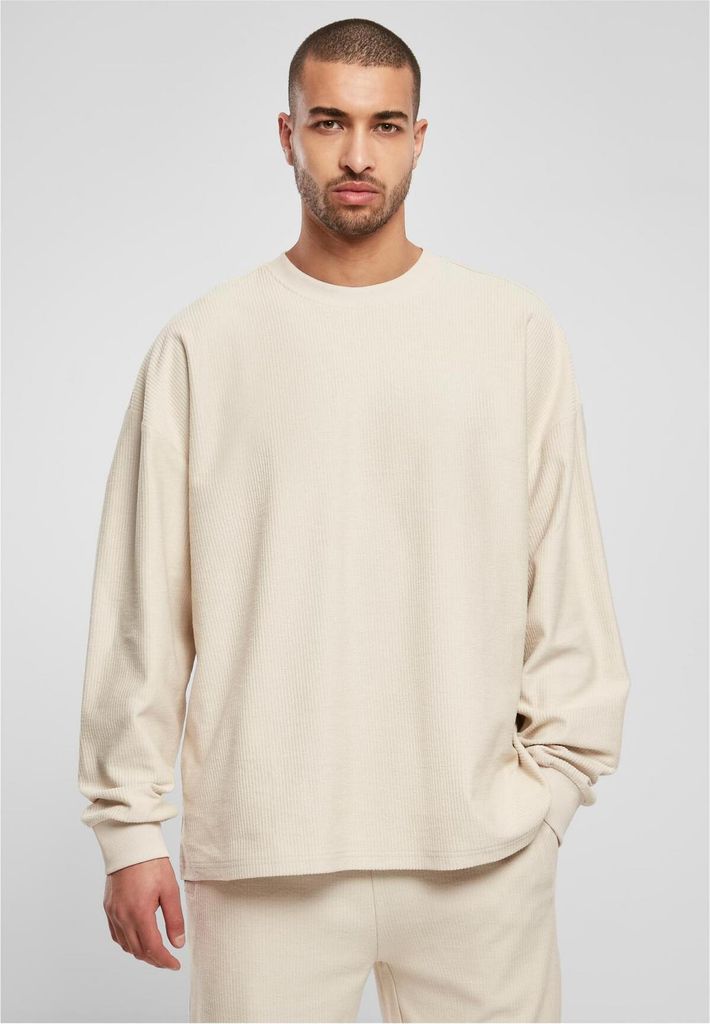 Urban Classics TB4926 | Rib Terry Boxy Crew Herrenpulli - Farbe: softseagrass - Größe: 4XL