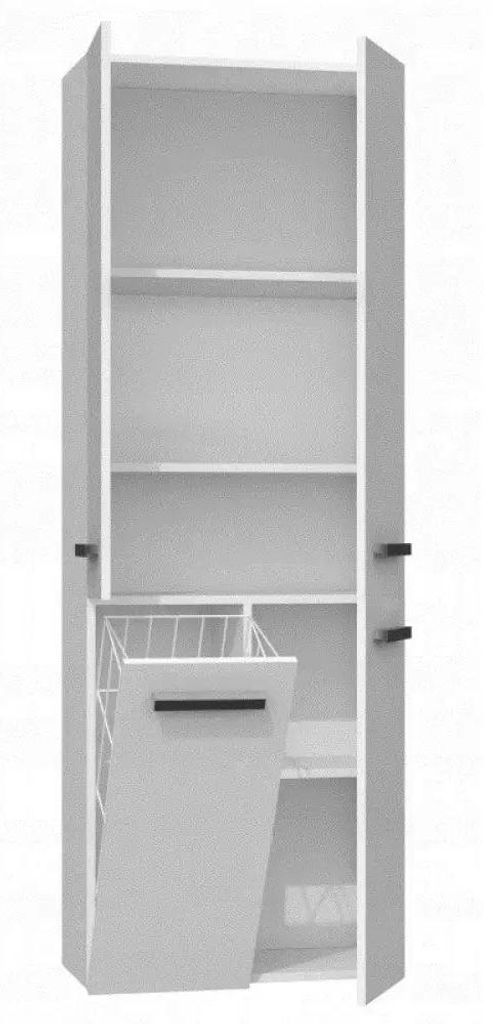 Meuble de salle de bain Topeshop NEL 1K DD BPOŁ Blanc Image du produit 